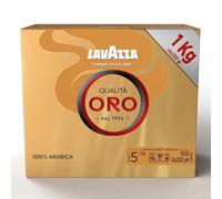 Lavazza, Qualità Oro 1kg Ground Coffee Ideal for Mocha Pot, Filtered Coffee and French Press with Aromatic Notes of Fruit and Flowers, 100% Arabica, Intensity 5/10, Medium