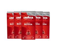 Lavazza, Qualità Rossa, 100 Aluminium Coffee Capsules Compatible with Nespresso Original Machines, Chocolate Notes, Arabica & Robusta, Intensity 10/13, Medium Roasting, 10 Packs