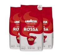 Lavazza Qualita Rossa Coffee Beans 1kg (3 Bags) | Intensity 5/10, with Aromatic Notes of Chocolate and Dried Fruit, Arabica and Robusta, Medium Roasting