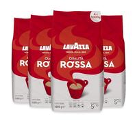 Lavazza Qualità Rossa Coffee Beans, Medium Roast, 1 kg Each, 4-Pack | Intensity 5/10, with Aromatic Notes of Chocolate and Dried Fruit, Arabica and Robusta, Medium Roasting