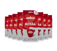 Lavazza Qualità Rossa Ground Coffee, Medium Roast, 250 g Each, 8-Pack | Intensity 5/10, with Notes of Chocolate and Dried Fruits, Arabica and Robusta, Medium Roasting, Ideal for Moka Pots