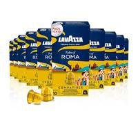 Lavazza, Tales of Roma, 100 Nespresso Original Machine-Compatible Coffee Capsules, with Notes of Hazelnut and Dark Chocolate, Arabica and Robusta, Intensity 10/13, Medium Roast, 10 Packs