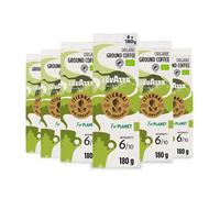 Lavazza, Tierra For Planet, Ground Coffee, 6 Packs of 180g, Ideal for Moka Pot or Filtered Coffee, with Fruity and Flowery Notes, for a Mild Taste,