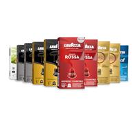Lavazza, Variety Pack, 100 Aluminium Capsules Compatible with Nespresso Original Machines, Espresso Maestro Ristretto, Espresso Maestro Lungo, Qualità Oro, Qualità Rossa, Tierra, Dek