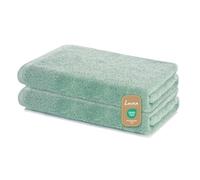 Lavea Bath Towels Set of 2, 60 x 120 cm, Soft and Absorbent 100% Cotton Towels, Eucalyptus, Oeko-Tex 100 Certified, with Hanging Loops, Washable at 60 Degrees, Wellness Bath Towels