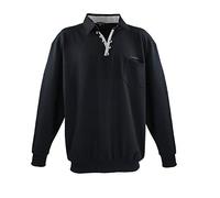 Lavecchia Classic Men's Sweatshirt Large Size Black, Size:5XL