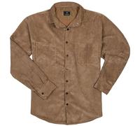 Lavecchia Plus Size Corduroy Shirt Men's Long Sleeve Shirt Casual LV-5578, Beige-camel, 5XL