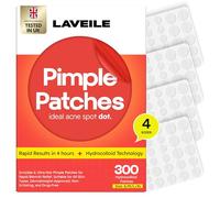 Laveile Pimple Patches, 300 Count, Hydrocolloid Acne Patches with Salicylic Acid, Tea Tree and Calendula Oil, 4 Sizes for Breakouts and Blemishes