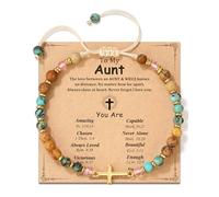 LAVEIR Christian Cross Bracelet for Women, Stocking Stuffers for Women, Confirmation Baptism Gifts, Unique Gift for Friends Mom Wife Aunt Sister in Christ on Birthday Christmas Valentine's Day, One