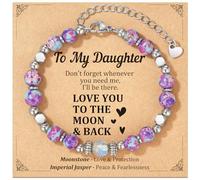 LAVEIR Girls Bracelets - Teen Girl Gifts, Daughter Gifts from Mom or Dad, Cute Moonstone Bracelet for Teens, Unique Ideas for Birthday, Christmas, Valentine's Day, Easter Baskets, One Size, Stone, no