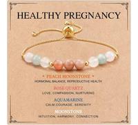LAVEIR Healthy Pregnancy Gifts, New Mom Gifts, Moonstone Bracelet for First Time Mom, Mothers Day Christmas Jewelry for Pregnant Women, Daughter, Niece, Sister, Friend, Wife, One Size, Stone, no