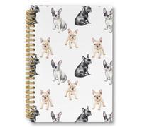 laveliabel French Bulldog Gifts Spiral Notebook, French Bulldog Gifts for Women Dog Mom Journaling Notebooks, Dog Lovers Gift College Ruled Spiral Notebook for School Office Supplies, 5.5x8.3inch