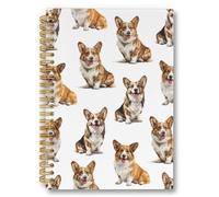 laveliabel Pembroke Welsh Corgi Gifts Spiral Notebook, Pembroke Welsh Corgi Gifts for Women Dog Mom Journal, Dog Lovers Gift College Ruled Spiral Notebook for School Office Supplies, 5.5x8.3inch