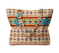 lavendel 100% Cotton Tote Shoulder Bag with Inner Pocket - Premium Digital Prints, Reusable Shopping Bag for Everyday, Casual & Beach Use - Modern Designs (Southwest Geo)