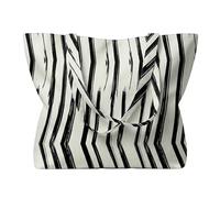 lavendel 100% Cotton Tote Shoulder Bag with Inner Pocket - Premium Digital Prints, Reusable Shopping Bag for Everyday, Casual & Beach Use - Modern Designs (Mono Lines)