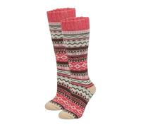 lavendel Women's Knee High Wool Socks, Nordic Socks, Colourful, Thermal, Soft, 2 pairs Warm Winter Knee Socks, Thick Ski Socks, Uk 4-7 (UK, Alpha, One Size, Regular, Regular, Pink x 2)
