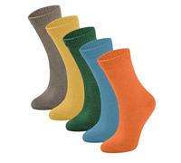 lavendel Women's Wool Socks, 5 Pairs, Colourful Wool Socks, Thermal, Breathable, Fine Knitted Comfortable Socks, Warm Winter Socks for Ladies UK size 4-7