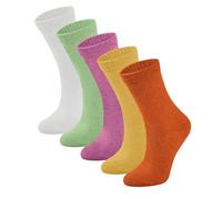 lavendel Women's Wool Socks, 5 Pairs, Colourful Wool Socks, Thermal, Breathable, Fine Knitted Comfortable Socks, Warm Winter Socks for Ladies UK size 4-7