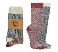 lavendel Wools Socks with Alpaca Wool, Soft Breathable Thermal Warm Winter Socks, Thick Knit Nordic Colours, 2 pairs pack, Hiking Walking Boot Socks (UK, Numeric, 6, 8, Regular, Regular, Mix-1)