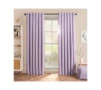 (Lavender, 167cm width x 183cm drop) OHS Woven Texture Eyelet Curtains Soft Cosy Luxurious Home Living Room Bedroom Decor Fully Lined Blackout Window Dressing