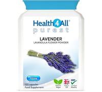 Lavender 500mg 120 Capsules, 4 Months Supply, Herbal Relaxation Support | Purest Lavandula Flower, Additives free, Vegan Supplement for Anxiety & Sleep Support | Made in UK by Health4All