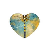 Lavender air freshener card, Hanging Scented Cards for Car Office or Home, Auto Decorate with Abstract yellow Dragonfly Print
