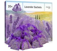 Lavender Bags : 20 Dried Lavender Flowers Bags as Natural Air Freshener and Moth Repellent for Wardrobes - Wardrobe Fresheners - Car Freshener - Room Air Freshener - Lavender Sachets by Inovida