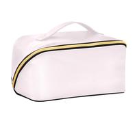 Lavender Blush Pink Designed Travel Bag With Zipper Compartments Cosmetic Bag For Women With Compartments And Handle