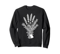 Lavender Bouquet Minimal Botanical Line Art Design Sweatshirt