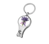 Lavender Bouquet with A Polka Dot Ribbon Nail Clippers Toenail Clipper Cutters Professional Nail Trimmer Nail Cuticle Cutter for Women Men