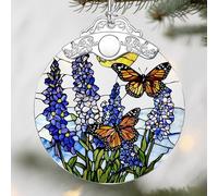 Lavender Butterfly Christmas Ornaments: Christmas Tree Ornaments, Holiday Decor for Flower Lover, Stocking Stuffers, Gift Ideas, Xmas Gifts & Gifts for Butterfly Lover