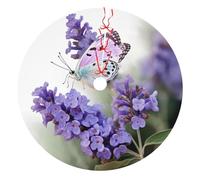 Lavender Butterfly Printed Christmas Tree Skirt 36 inch Xmas Tree Skirts Mat for Christmas Decoration Indoor Outdoor Ornaments