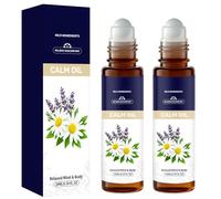 Lavender & Chamomile Essential Oil Roll On | Gentle Calming Aromatherapy Rollerball for Stress Relief & Relaxation | Portable Self-Care Twin Pack for Women & Men, Body & Skin Soothing Blend (2 x 10ml)