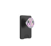 Lavender Color Block Checkered Checker Abstract Checkerboard PopSockets PopWallet for MagSafe