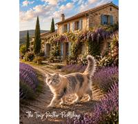 Lavender Countryside Cat Notebook - 8” x 10” Lined Journal | 70 Sheets | Provence-Inspired Floral Design: A beautiful lined notebook with a fluffy ... for writing, journaling, notes or gifts