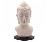 Lavender Crackle Buddha Bust Table Lamp With Oval Base