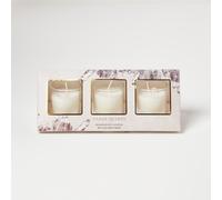 Homescapes Fresh Linen Crystal Scented Candle Set, Pack Of 3