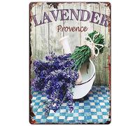 Lavender Decor French Country Decor Garden Signs, 12x 8 Inches Lavender Room Decor Spring Decor for Home, Bathroom, Kitchen, Bar, Coffee Shop