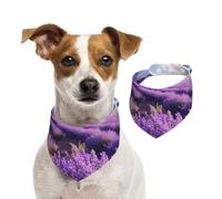 Lavender Dog Bandanas,Summer Bandanas for Dogs Washable Adjustable Dog Triangle Scarf Bibs Cute Pet Bibs for Medium Large Dogs Puppy and Cats Large