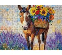 Lavender Donkey Puzzle - 5000 Piece Jigsaw Puzzles for Adults - The Back Features Printed Letter Guides - The Pieces fit Together Snugly - Wooden Puzzles for Adults - Gifts Man 61.6 X 41.5 In s7h-896