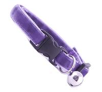 Lavender Double Velvet Soft Cat Collar. Beautiful cat safety collars with bell available in a range colours made in the UK from velvet ribon, purrfect for your kitty