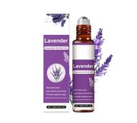 Lavender Essential Oil Roll On for Sleep, Calming Essential Oil Blend for Stress Relief & Relaxation, Travel Size Rollerball with Pure Lavender Oil, Non-Greasy, Fast Absorbing, Vegan Formula (10mL)