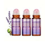 Lavender Essential Oil Roll On, Relaxing Massage Oil, Non-Greasy, Fast Absorbing, for Hair, Scalp, Eyebrows, Eyelashes & Body Massage, Travel Size Rollerball (3PCS)