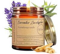 Lavender Eucalyptus Candles for Home Scented - 8oz Aromatherapy Candles for Relaxation Stress Relief Soothing Anxiety, Calming Candles Gifts for Women Perfect for Relaxing Bath Yoga Meditation Healing