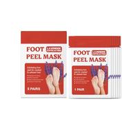 Lavender Exfoliating Foot Peel Mask - 5 Pairs Softening Callus Treatment, Moisturizing & Odor Control Care for Rough Cracked Heels, At-Home Pedicure Kit