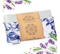 Lavender Eye Pillow for Relaxation, Yoga, Sleep - Weighted Eye Mask for Headache, Sinus, Aromatherapy Moist Heat Compress, Meditation Accessory, Relaxation Gift for Women (Silver)