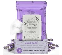 Lavender Face Cleansing Wipes - 120 pcs - Gentle Makeup Remover Wipes for Face and Neck - Also Contains Aloe Vera, Retinol, Castor Oil and Vitamin E - Stay Ever Fresh with Lavender Wipes
