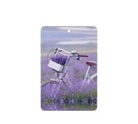 Lavender Field Bike Printing 10 Pcs Car Air Fresheners Cards For Scented Hanging Sheets For Bathroom With Rope