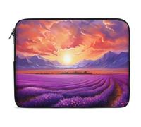 Lavender Field Purple Flower Sunset Laptop Sleeve Bag Protective Laptop Carrying Case Cover for 10/12/13/15/17 Inch