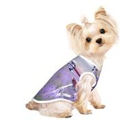 Lavender Field Retro Bike Agriculture print Dog Shirts for Small Dogs Stretchy T-Shirts Lightweight Tank Top Sleeveless Striped Vest